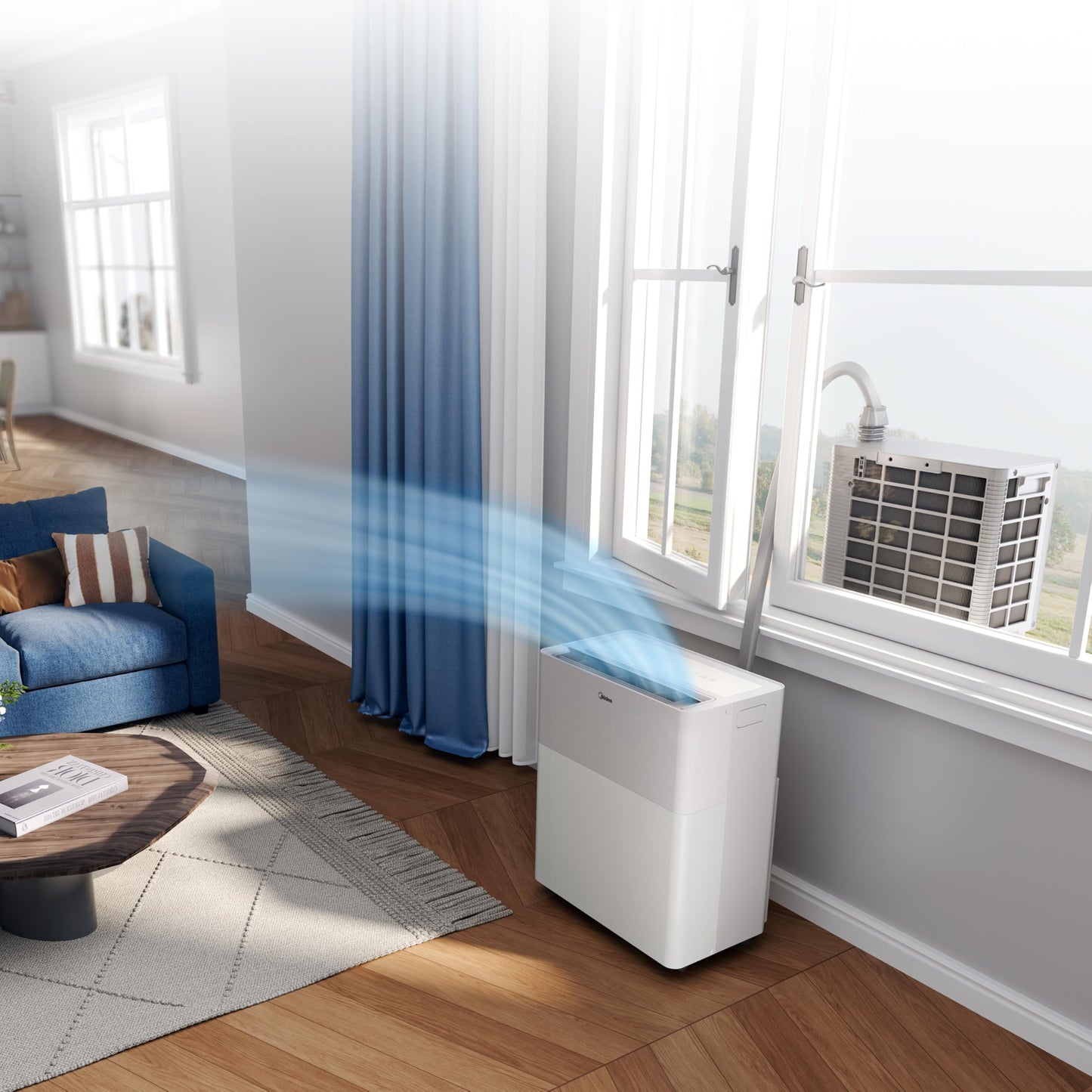 Midea PortaSplit-E Mobile Klimaanlage,Kühlen A++/Heizen A+, 12000 BTU 3,5kW