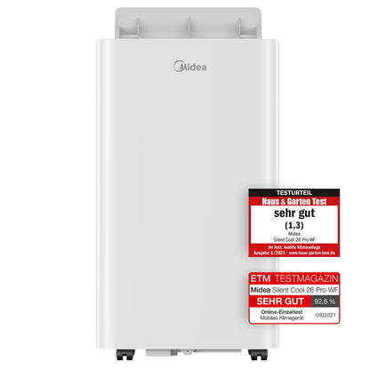 Midea Mobiles Klimagerät Silent Cool 26 Pro WF, 3-in-1 Klimaanlage mit Abluftschlauch, Kühlen & Entfeuchten&Ventilieren, 9000 BTU