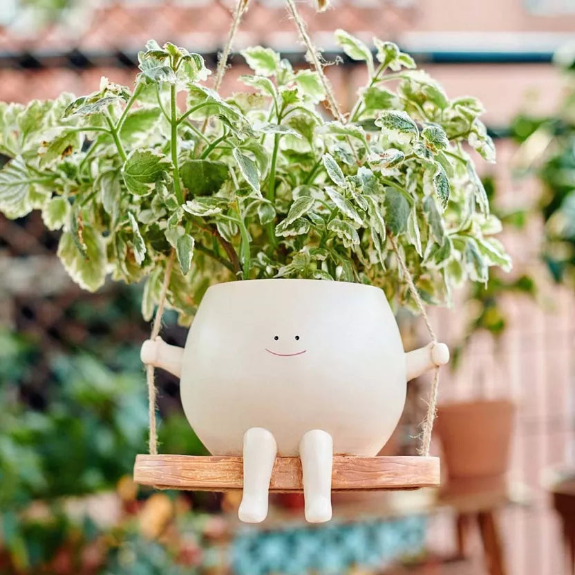 Happy Pot – Hängender Blumentopf mit Schaukel