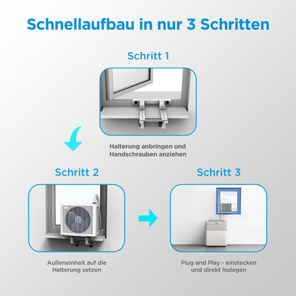 Midea PortaSplit-E Mobile Klimaanlage,Kühlen A++/Heizen A+, 12000 BTU 3,5kW