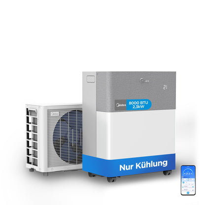 Midea Portasplit Cool Mobile Klimaanlage, nur Kühlung, A++, 8000 BTU