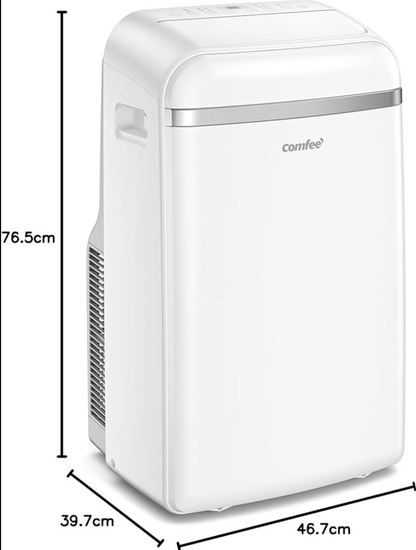 Comfee Mobiles Klimagerät MPD1-12CRN7, 12000 BTU 3,5kW, Kühlen & Ventilieren & Entfeuchten, Raumgröße bis 117m³(43㎡), Mobile Klimaanlage mit Abluftschlauch